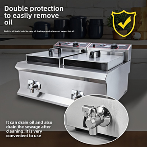 Freidoras Eléctricas Comerciales, <span class=keywords><strong>en</strong></span> Modelos de Cilindro Simple o Doble, Están Disponibles a <span class=keywords><strong>Precios</strong></span> Bajos para Compra al por Mayor. - Product Image 3