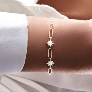 Bracelet en argent sterling 925-Bijoux octogonaux en zircon étoile à la mode, conçus pour les femmes, cadeau plaqué or, donnez-<span class=keywords><strong>le</strong></span> lui. - Product Image 1