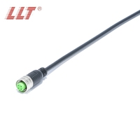 Connecteur de câble mâle-femelle étanche IP67 M12 à 4 broches à vis en métal LLT Electrical