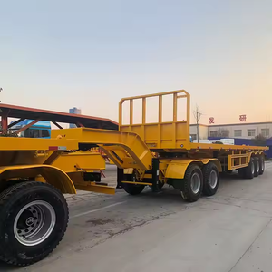 Remolque de Plataforma Plana de Alta Calidad de 40 Pies, 3 Ejes, 4 Ejes, Camión Portacontenedores, Semirremolque para Transporte Pesado - Product Image 2