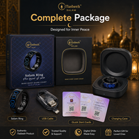 Compteur numérique de tasbih musulman, rappel de prière, bague intelligente Zikr Itasbeeh pour les bagues intelligentes avec alarme d'appel à la prière