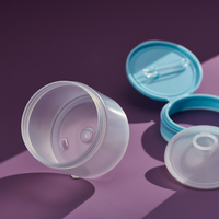 Pots cosmétiques transparents en PET personnalisables avec couvercles pour crème contour des yeux et lotion – Couleur et forme personnalisables