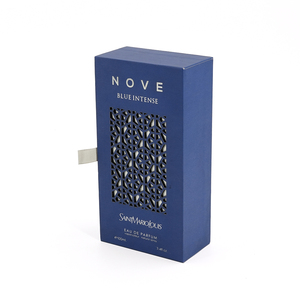 Scatola di Carta per Profumo di Lusso Personalizzata con Taglio Laser, Design Rigido in Cartone con Dettagli Intagliati e Fodera in Spugna Nera Floccata - Product Image 5
