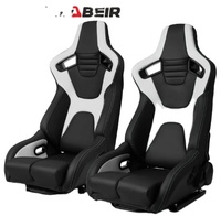 Siège de simulateur de course universel réglable JIABEIR JBR1095 en PVC noir au design élégant et personnalisé, pièces de voiture, siège de course