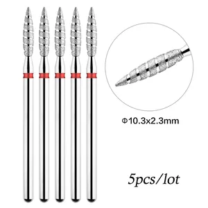 5 piezas/lote de brocas de diamante para uñas, fresas para manicura, cortacutículas, puntas de cortaúñas, accesorios y herramientas - Product Image 2