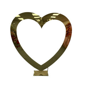 <span class=keywords><strong>LEXI</strong></span> L-050 Nuevo Arco de Acero Inoxidable Moderno en Forma de Corazón Dorado y Plateado para Decoración de Bodas y Recepciones - Product Image 5