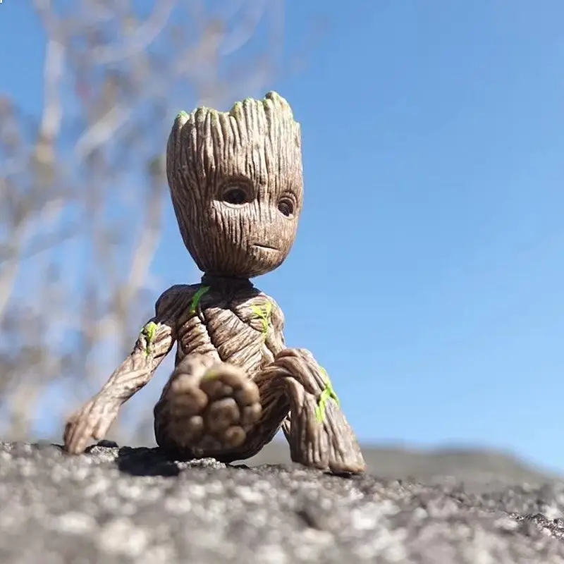 Figura de ação de pvc do filme groot, boneco do bebê groot, boneco da galáxia groot, decoração de brinquedo