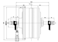 Moteur CZJB-135CZ 1500w pour vélo électrique, vélo à neige, dropout 175mm 190mm, moteur de vélo électrique