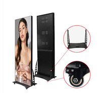 Pantalla LED para Interiores, Video Wall LED, Pantalla LED de Pared, Pantalla LED Tipo Póster, Control por USB y WiFi, Panel LED de Pie para Interiores, Anuncios Digitales