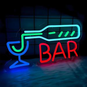 Camera da letto Bar ristorante Nightclub LED bottiglia di birra numero di insegna al Neon e luci di corda per pareti unico decorazione della parete - Product Image 4