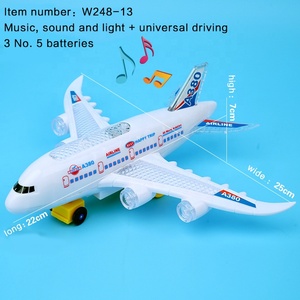 W248-13 Có Thể Tùy Chỉnh Máy Bay Mini 22Cm Đồ Chơi Điện Đèn <span class=keywords><strong>3D</strong></span> Nhiều Màu Đồ Chơi Máy Bay Mô Hình Xoay Thông Dụng Máy Bay Trẻ Em - Product Image 5