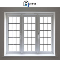Fenêtres à battants triple isolation en UPVC, insonorisées, à économie d'énergie, avec écran en acier inoxydable, design français, vente en gros