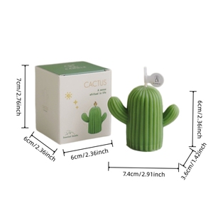 Velas Aromáticas de Cactus Artísticas de Alta Calidad, Más Vendidas, con Hermosa Caja de Color para Venta al por Menor en Boutiques - Product Image 4