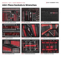 Ensemble d'outils de mécanicien 701 pièces avec 20 plateaux en mousse EVA, clés à douille, pinces à percussion, tournevis, outils de réparation automobile pour armoire à outils