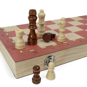 Bán Buôn 3 Trong 1 Bằng Gỗ Cờ Backgammon Cờ Với Du Lịch Gấp Màu Hồng Kẻ Sọc Bàn Cờ Cho Trong Nhà Hoặc Ngoài Trời Bảng Trò Chơi - Product Image 2