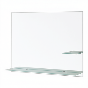 Espejo Rectangular con Estantes de 80x60 cm, Mueble de Pared para Baño con Repisa de Vidrio - Product Image 3