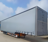 Nouvelle semi-remorque à rideaux latéraux en acier à 3 essieux de 40/53 pieds, capacité de charge de 60 tonnes, avec échelle hydraulique et suspension mécanique/pneumatique, à vendre