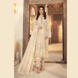 Traje Shalwar Kameez Pakistaní para Hombre, 3 Piezas, 4 Estaciones, Pantalón Acampanado Bordado, Dupatta de Organza, Traje de Fiesta de Alta Calidad - Product Image 5