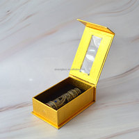 Boîte d'emballage de parfum en carton rigide blanc personnalisée de petite taille avec fenêtre en PVC