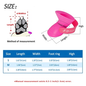 Suministros para mascotas 2024, zapatos antideslizantes para <span class=keywords><strong>botas</strong></span> para perro, <span class=keywords><strong>botas</strong></span> para cachorros y gatos, zapatos impermeables de silicona para perros al aire libre - Product Image 5