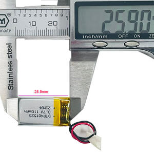 Batería de Iones de Litio 401525 de 110 mAh y 3.7 V, Polímero de Alta Calidad, Precio de Fábrica al por Mayor - Product Image 2