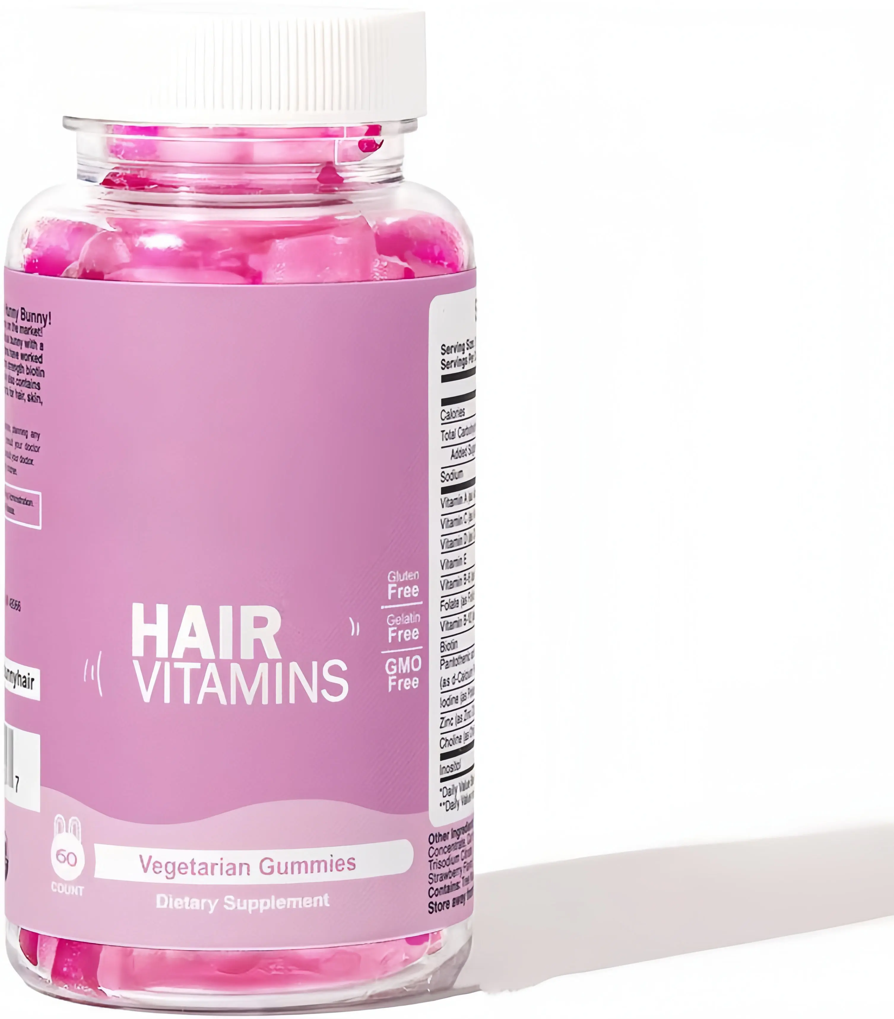 Venta al por mayor OEM y procesamiento de vitaminas Gomitas vegetarianas para un fuerte crecimiento del cabello