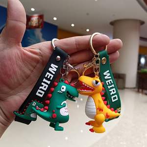 Nueva venta al por mayor dinosaurio muñeca llavero gota bolsa de plástico coche colgante bolsa dibujos animados colgante llavero - Product Image 1