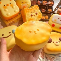 Jouet Squishy Chien Gâteau de Neige en PU à Rebond Lent, Simulation Alimentaire, Jouet Anti-Stress à Presser, Vente en Gros