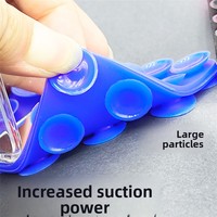 Support de téléphone pliable en silicone personnalisé, miroir cosmétique, support de téléphone réglable pour selfie, vidéo en direct