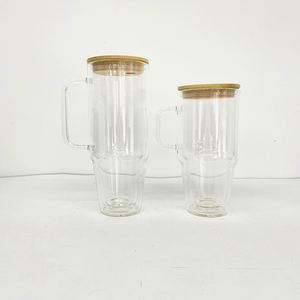 Bouteille d'eau en verre réutilisable à double paroi sous vide de 32 oz et 40 oz, pré-perforée, pour globe de neige DIY et paillettes – Expédition depuis l'entrepôt américain - Product Image 2
