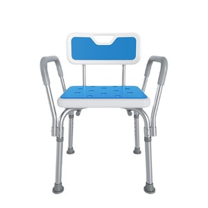 Aluminum Alloy Shower Chair 56cm x 40cm x 73-83cm <b>Adjustable</b> <b>Height</b> Non Slip Bathroom <b>Stool</b> For Elderly - Product Image 4
