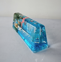 Décoration de bureau en acrylique personnalisée Minuterie liquide Porte-stylo Presse-papiers Cadeau de voyage