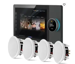 4-way speakers Multi-functional Tuya Android 8 Inch Central Control Panel with Music Background for Smart Home