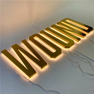 Gương thép không gỉ 3D <span class=keywords><strong>LED</strong></span> Backlit thư ký 12V <span class=keywords><strong>LED</strong></span> Bảng chữ cái ngoài trời <span class=keywords><strong>Acrylic</strong></span> dẫn đăng ký Hội Đồng Quản Trị - Product Image 2