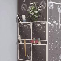 NIHAO Armoire en tissu non tissé Armoire de rangement portable pliante Meubles de salon