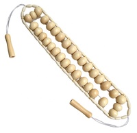 Masseur dorsal à rouleaux en bois multi-rangs, outil de massage manuel à billes de bois pour soulager les muscles du dos et des épaules