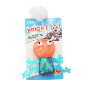 Juguete interactivo para gatos con movimiento, para colgar en <span class=keywords><strong>puerta</strong></span>, bola con ventosa, ratón de fieltro retráctil con hierba gatera - Product Image 5