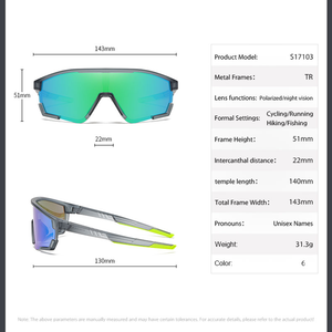 Lunettes de <span class=keywords><strong>soleil</strong></span> sport polarisées personnalisées TR90, verres UV400, design antidérapant, pour course à pied, golf, randonnée, fournisseur de lunettes de <span class=keywords><strong>soleil</strong></span> de sport - Product Image 5