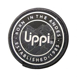 Wholesale Raised Effect 3D Rubber Woven Label Custom Black Round Printed Patches 3D <b>Silicone</b> Garment Labels for T-Shirt - Product Image 3
