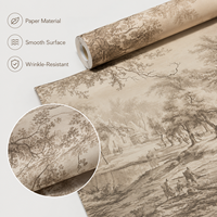 Papier peint mural paysager vintage moderne imperméable pour salon, chambre, hôtel, décoration de la maison