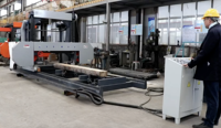 Scie à ruban horizontale CNC, moteur 22 kW, diamètre de coupe du bois maximal 1000 mm