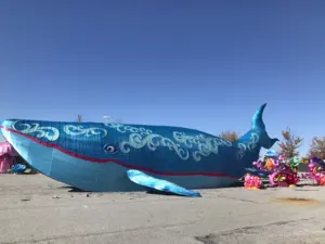 カスタマイズ可能な屋外海洋動物クジラランタン防水お祝い新年クリスマスラマダン装飾絹のような中国
