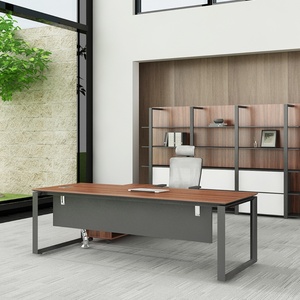 Contemporary Home Office Furniture-Modern L-Shape <b>Desk</b> with Steel Legs Wooden Panel and Laptop Computer <b>Table</b> - Product Image 6