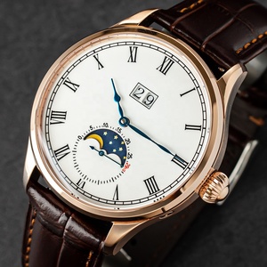 Montre automatique mécanique Seagull Moonphase en acier inoxydable 316L de haute qualité, livraison gratuite, possibilité de personnaliser le logo, en vente - Product Image 5