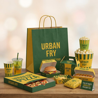 Maßgefertigte Verpackungsbox für Gebratenes Hähnchen Papiertüte Lebensmittelgeeignete Takeaway-Verpackung mit Logo OEM Fast-Food-Verpackungshersteller