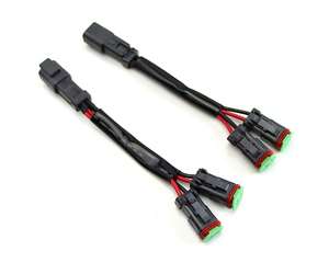 Conector de luz led para coche, conjunto de cable de luz trasera automotriz, resistente al agua, personalizado, 2 pines, color negro deutsch - Product Image 4