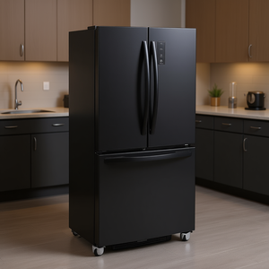 Refrigerador con Puerta Francesa de 18.9 Pies Cúbicos Congelador inferior negro sin escarcha con pantalla LED para uso doméstico, modelo de mostrador - Product Image 2