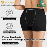 Bóxers Menstruales para Mujer, Personalizados al por Mayor, con 4 Capas Absorbentes a Prueba de Fugas, de Algodón, para el Periodo Menstrual