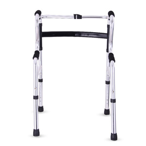 GB Aluminum Alloy <b>Walker</b> Adjustable Height Foldable Four Legged Walking Aid For <b>Elderly</b> - Product Image 2