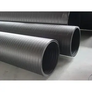 Double-wall Smooth Internal HDPE Culvert Pipe Steel-plastic Wound Drain Pipe